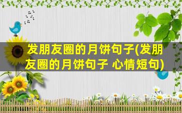 发朋友圈的月饼句子(发朋友圈的月饼句子 心情短句)